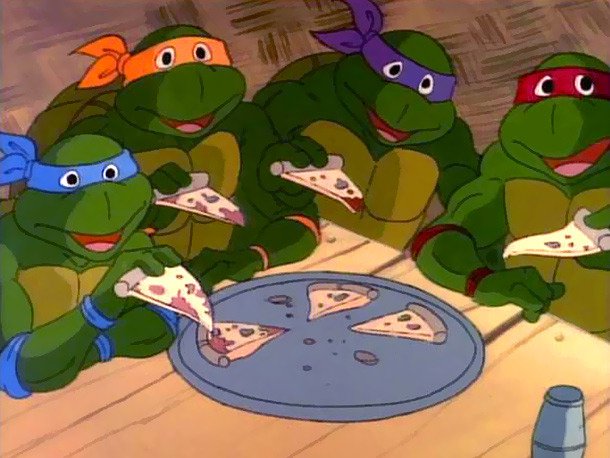 Los dibujos animados también comen pizza 1