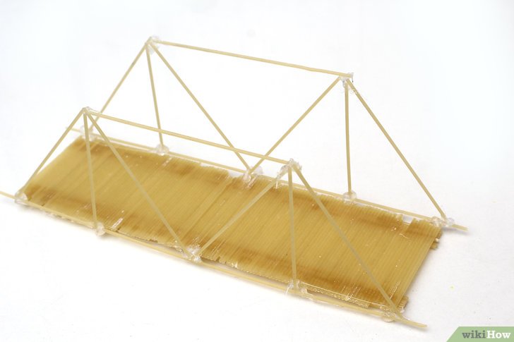 Un puente construido con pasta