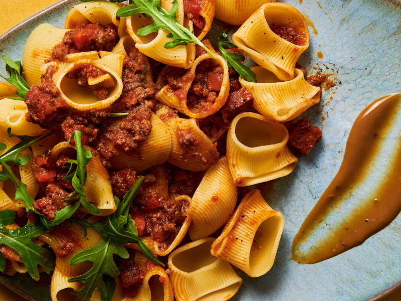 Lumaconi con salsa arrabbiata affumicata