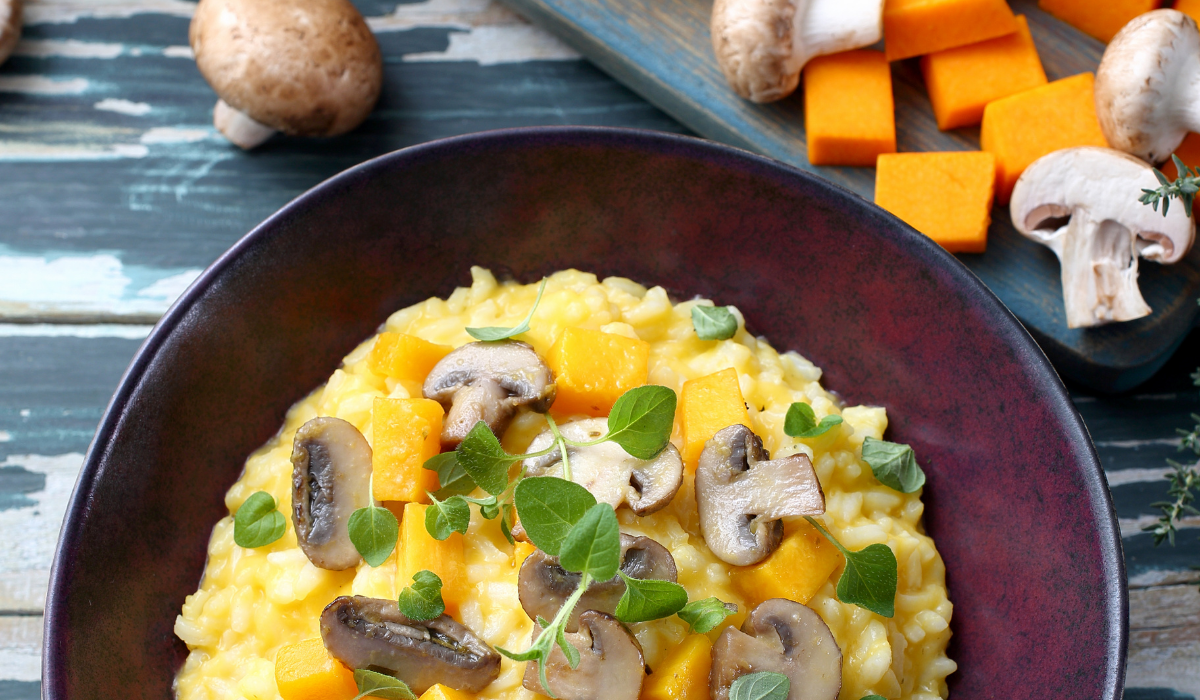 Receta de risotto de calabaza, setas y puerro paso a paso ¡Disfruta del otoño!