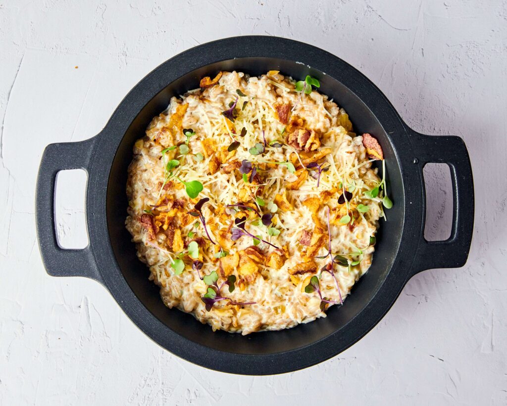 risotto de pera y gorgonzola