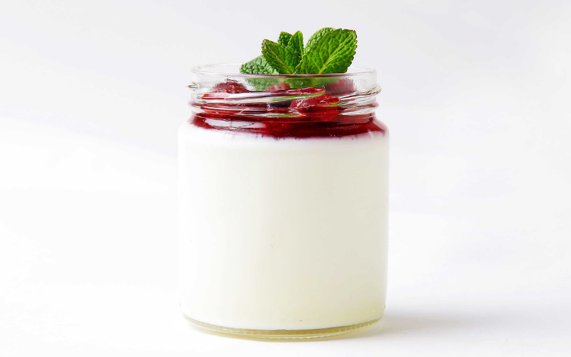 Foto de una tarrina de Panna cotta