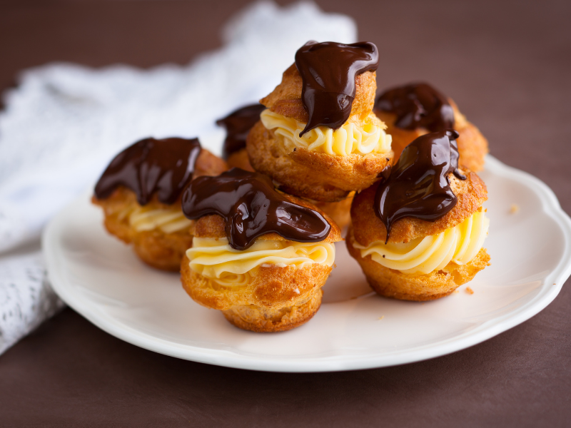 Foto de unos Profiteroles