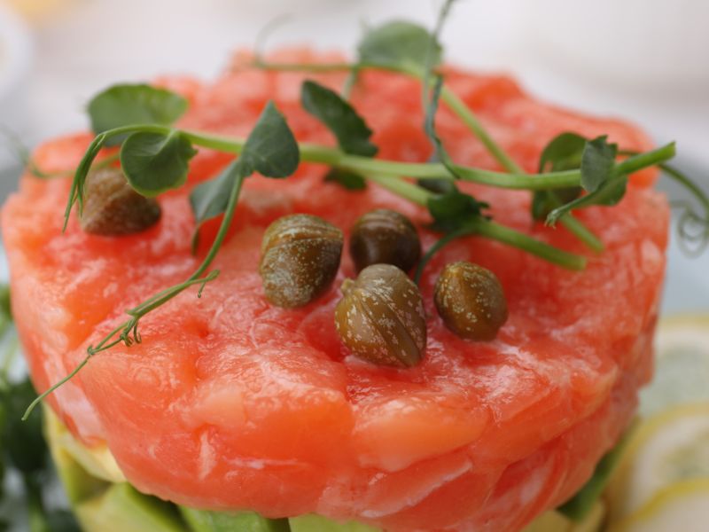 tartar de salmón