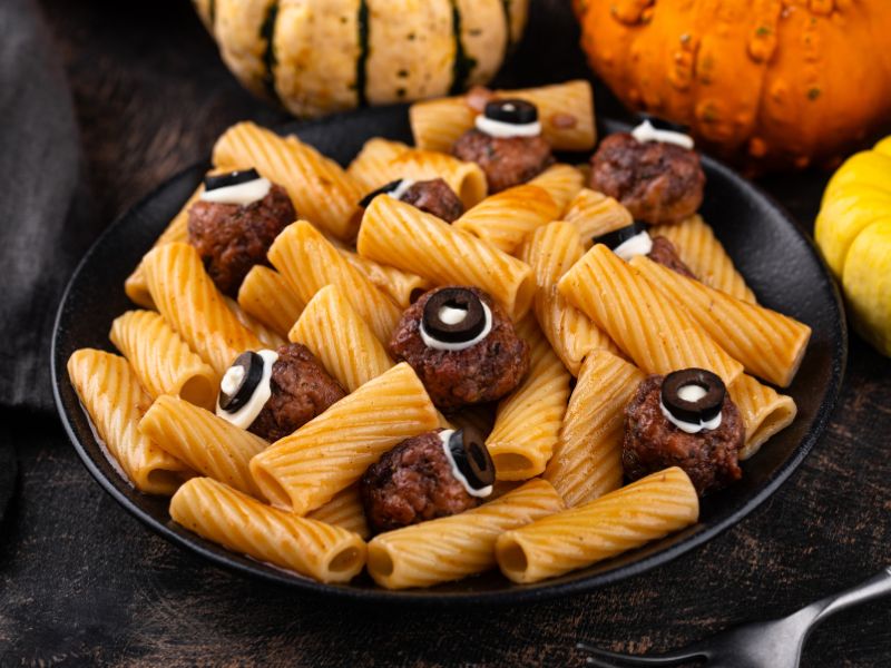Receta de pasta para Halloween