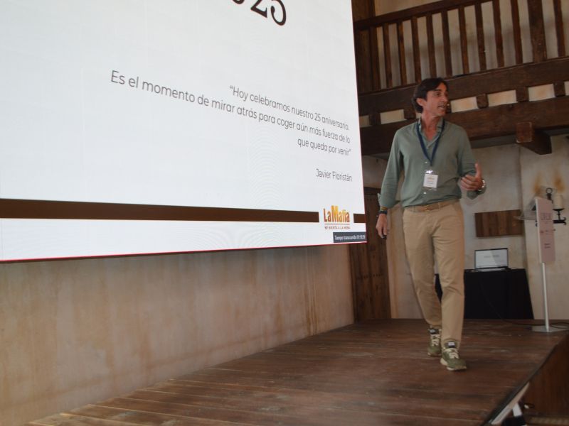 Javier Floristán en el aniversario de La Famiglia