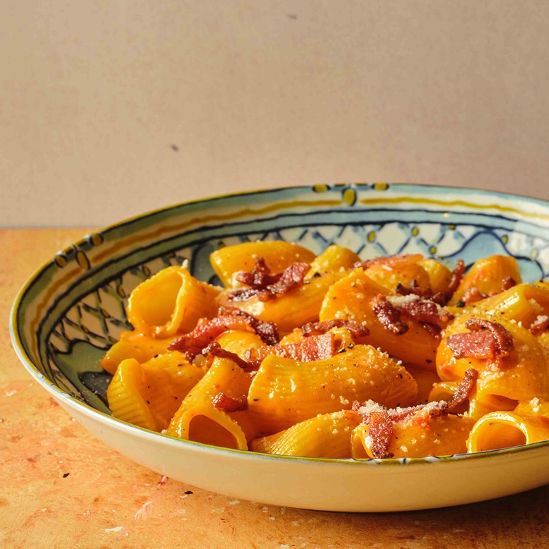 Rigatone nduja Carbonara